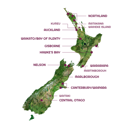 Vinařské oblasti Nového Zélandu
