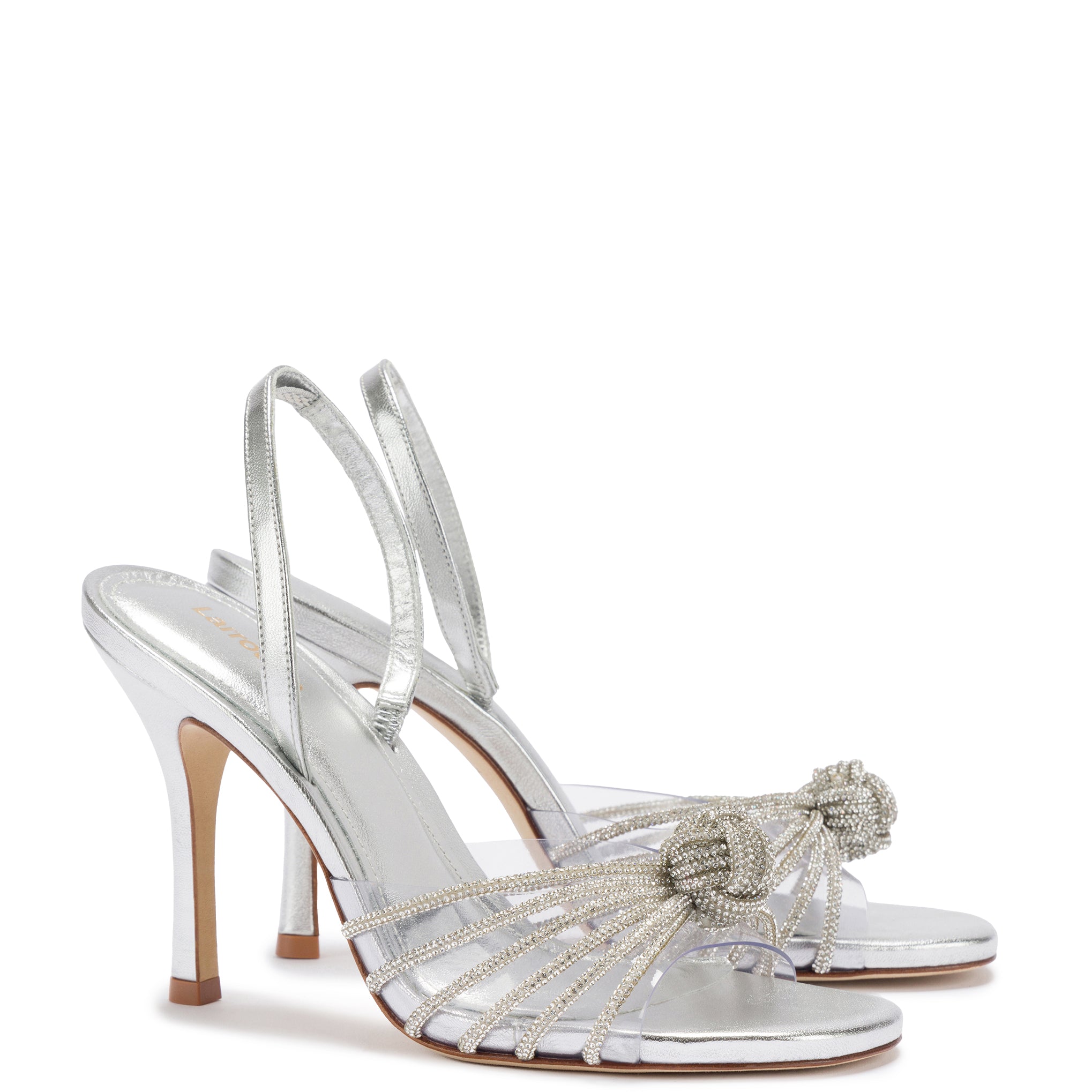 Valerie Crystal Slingback Sandal In Tulip Leather