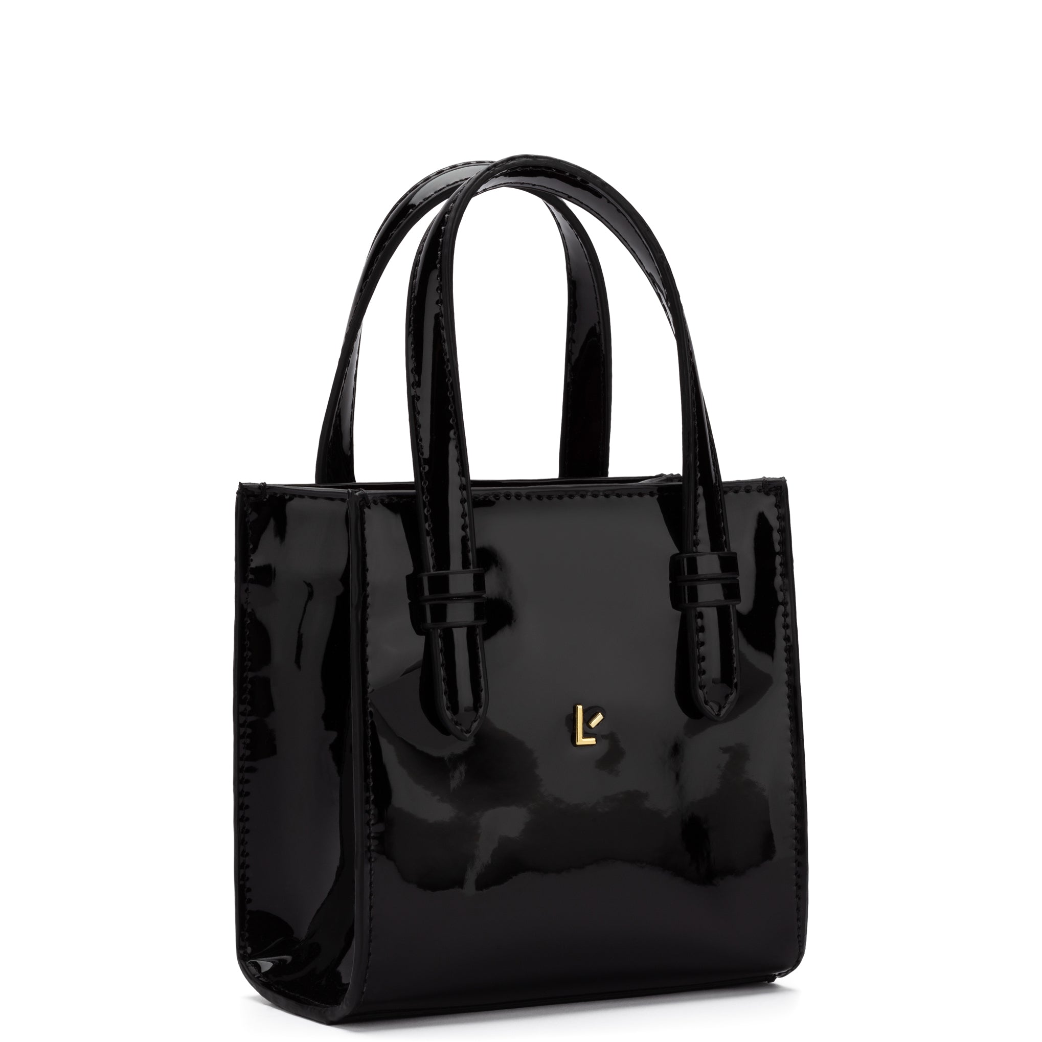 Larroude Heartbreaker Crossbody Bag - Black Vegan Patent Leather – Luck  Lafayette