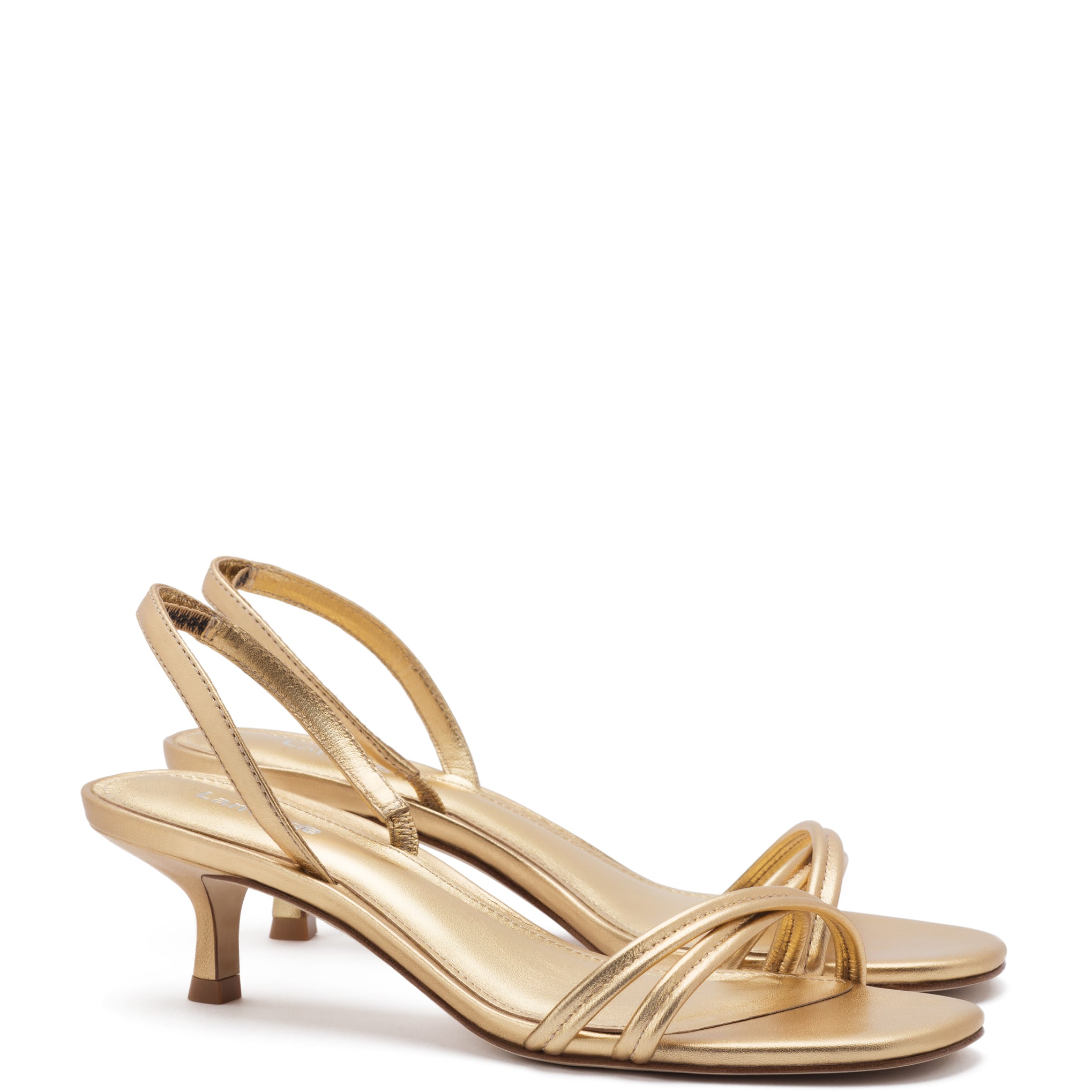 Annie Sandal In Ivory Leather - Larroude