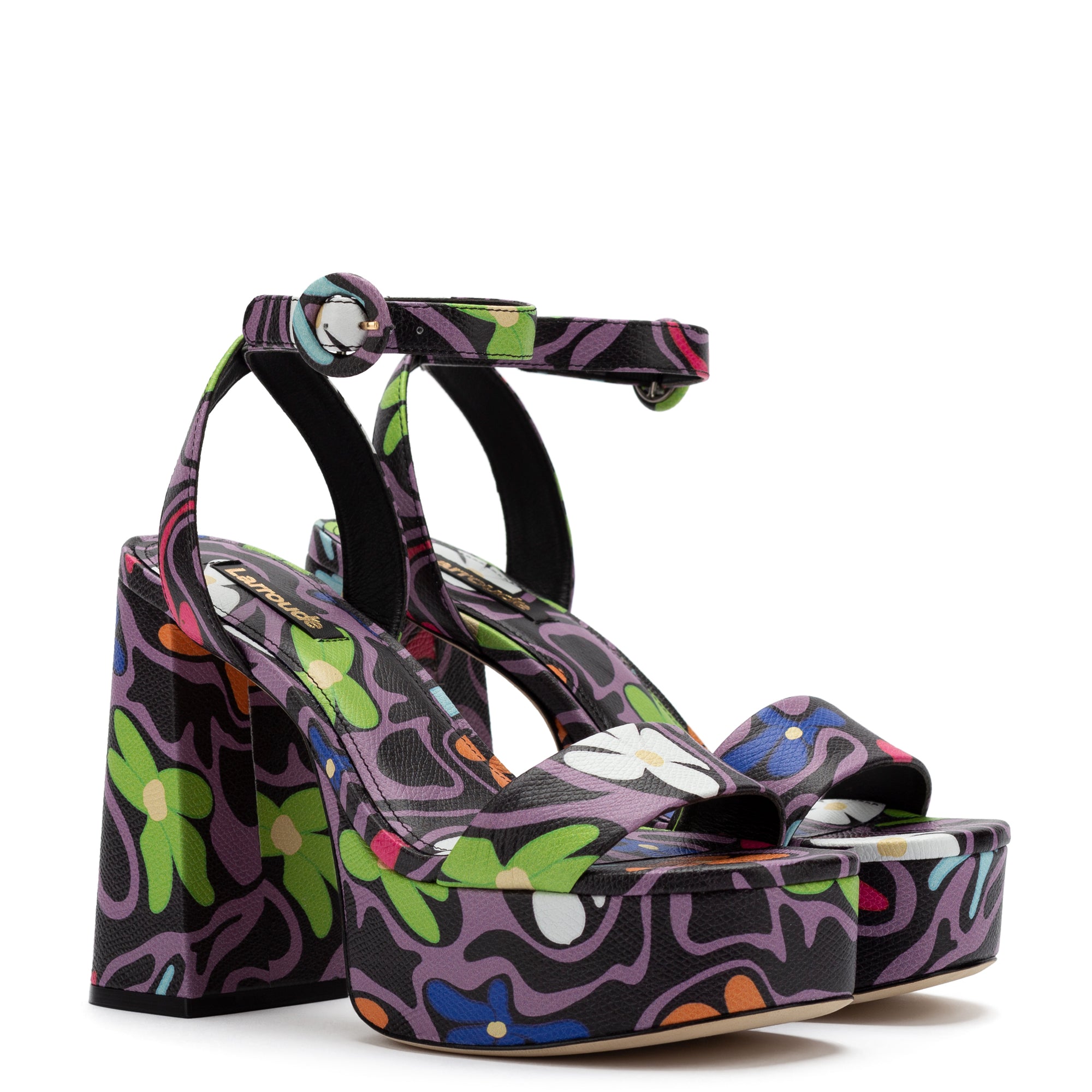 ラルーデ レディース サンダル シューズ Dolly Floral Patent Leather