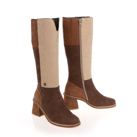 Jose Saenz 5465-D Dubai Beige-Cuero Nubuck Long Boot