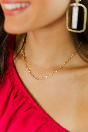 CZ Chain Layering Choker- Small Diamond - Southern Vibe Clothing Co.