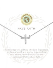 Load image into Gallery viewer, Spartina - Sea La Vie Have Faith Silver Necklace (18&quot; Chain)
