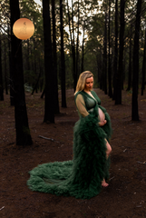 Maternity Photoshoot Dresses - Sophie - Black Tulle Robe - 4 DAY RENTAL