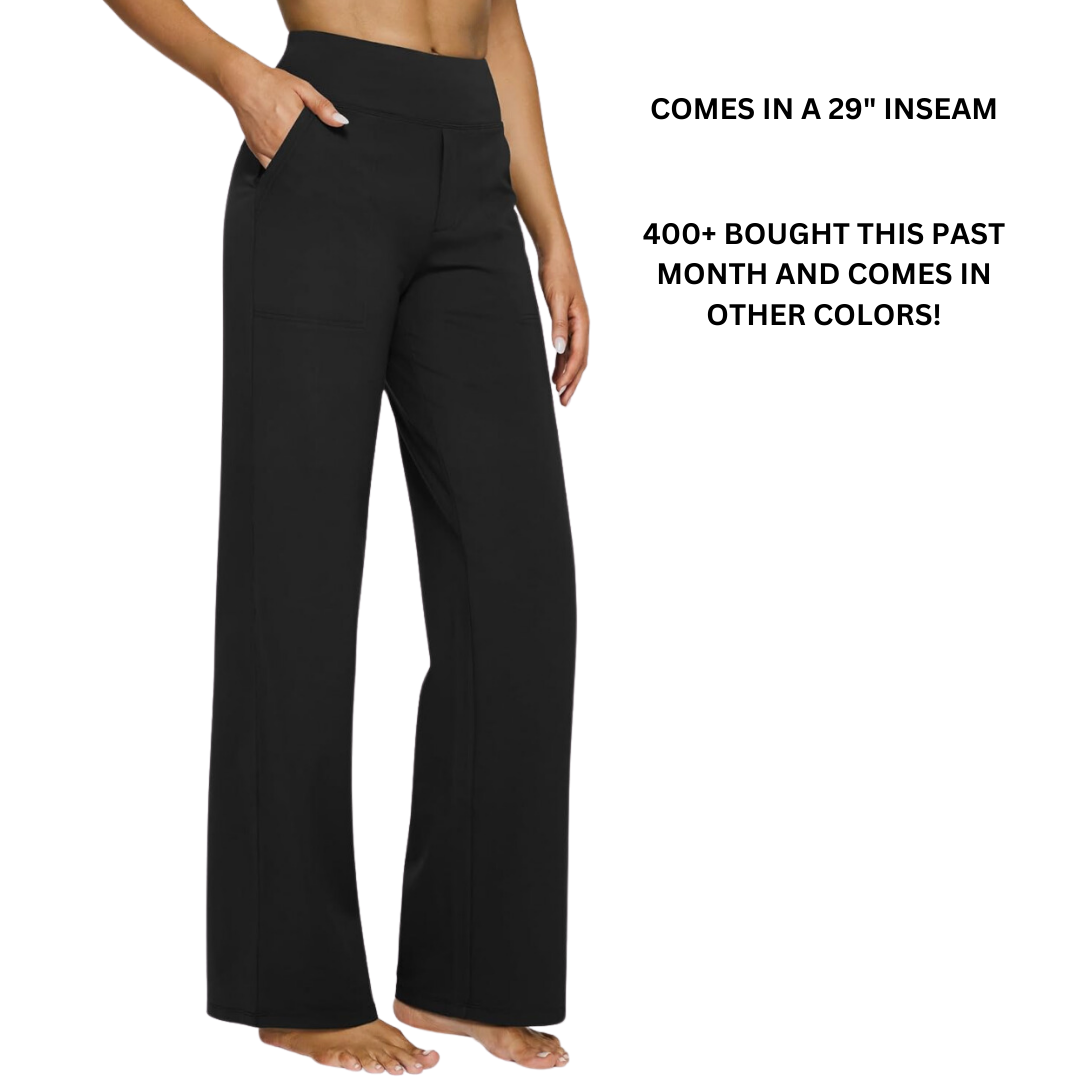 29 High Waisted Flared Work Pants