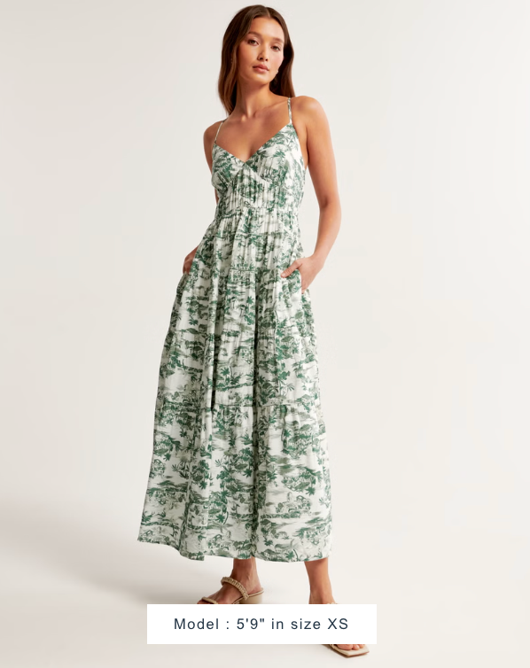 floral green maxi dress for summer 2024