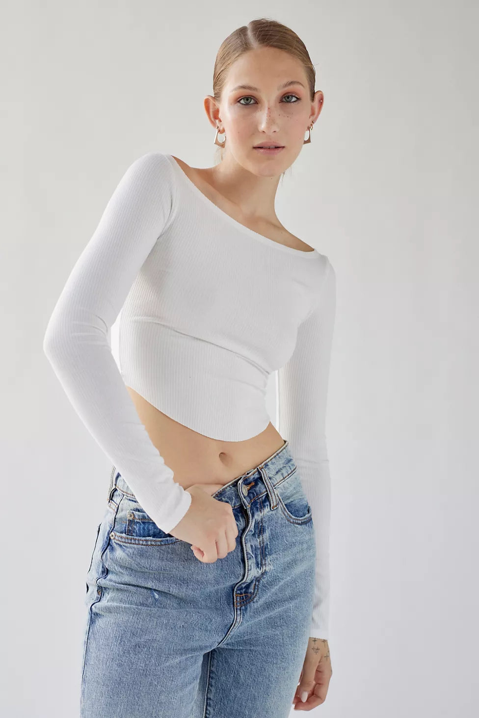 Basic Long Sleeve Crop Top