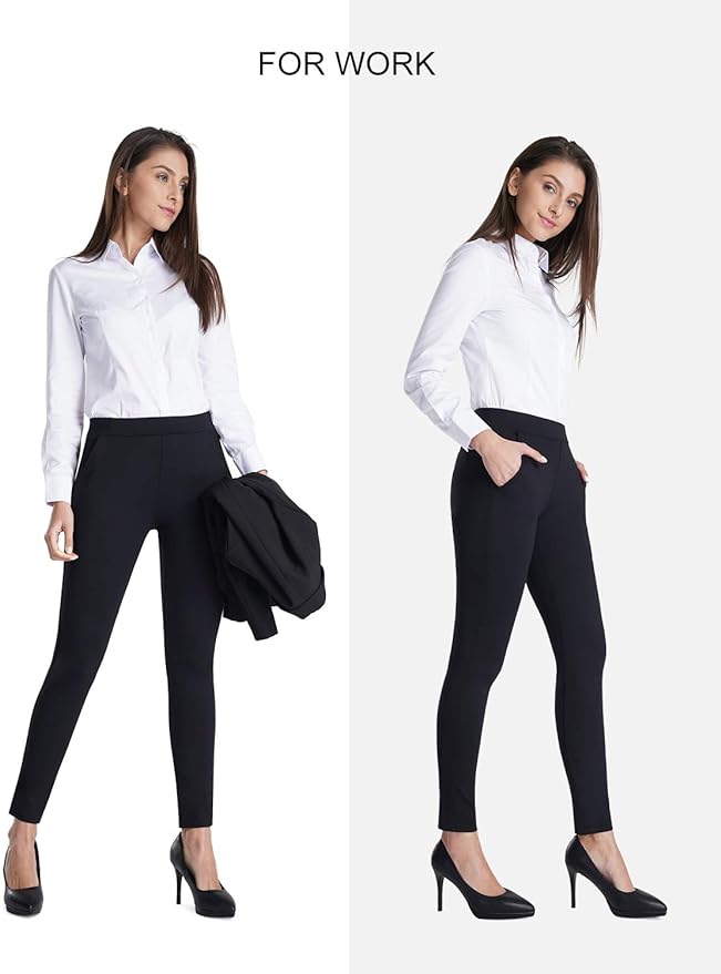 Bamans Dress Pants for Women Business Casual Stretch Skinny Work