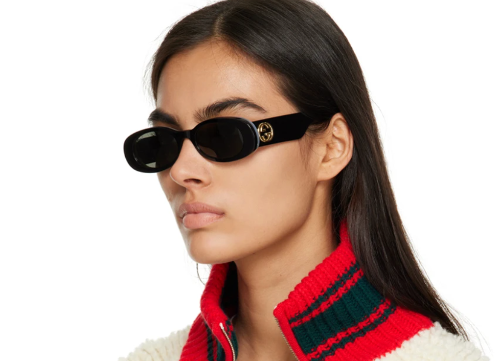 Louis Vuitton, Black oval sunglasses - Unique Designer Pieces