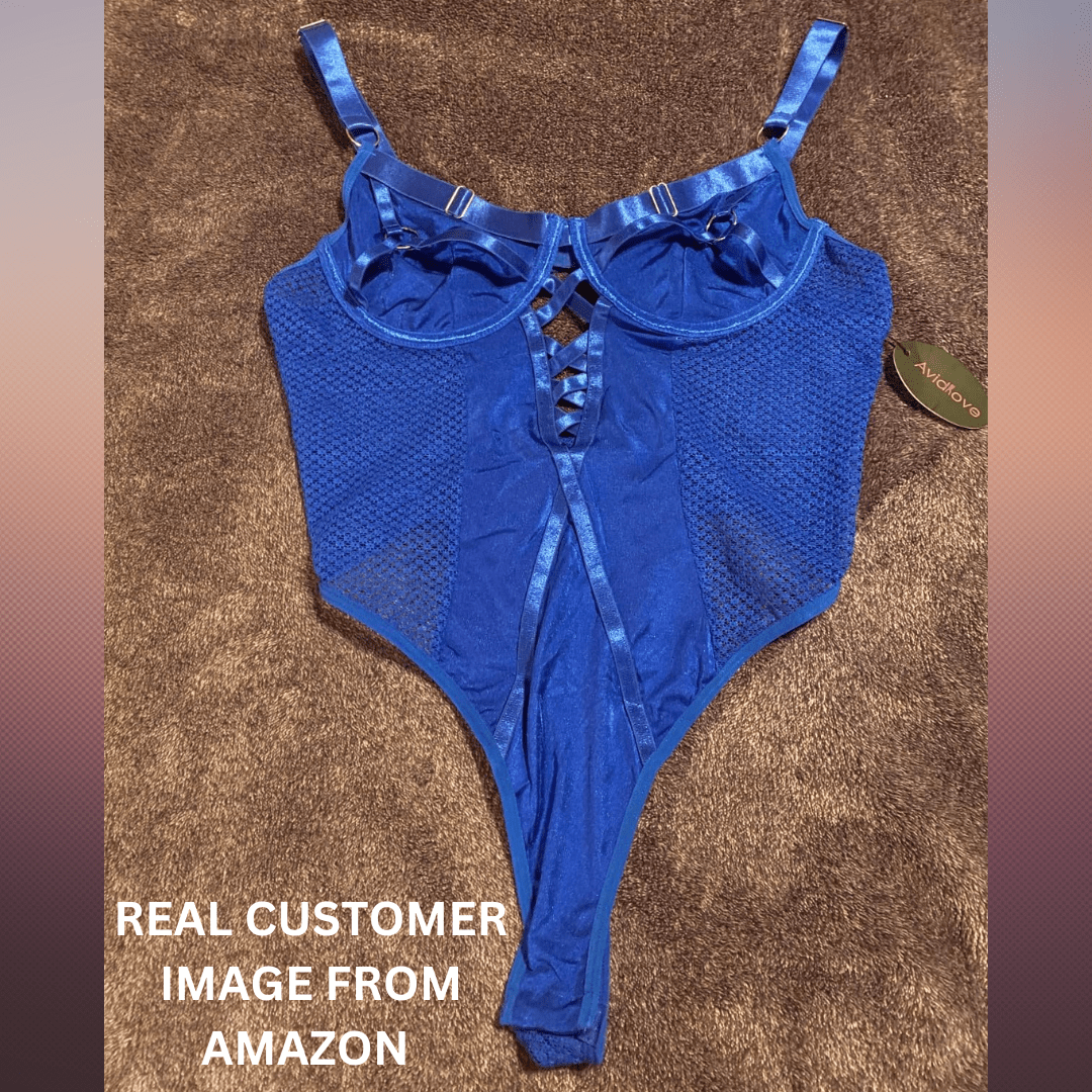 Victoria's Secret Royal Blue Polka Dot Mesh Wireless Bra Women's