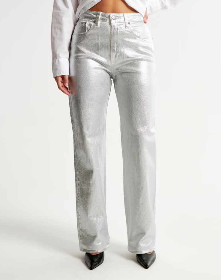 The 11 Best Silver Metallic Jeans On The Internet Right Now (2024) –  topsfordays