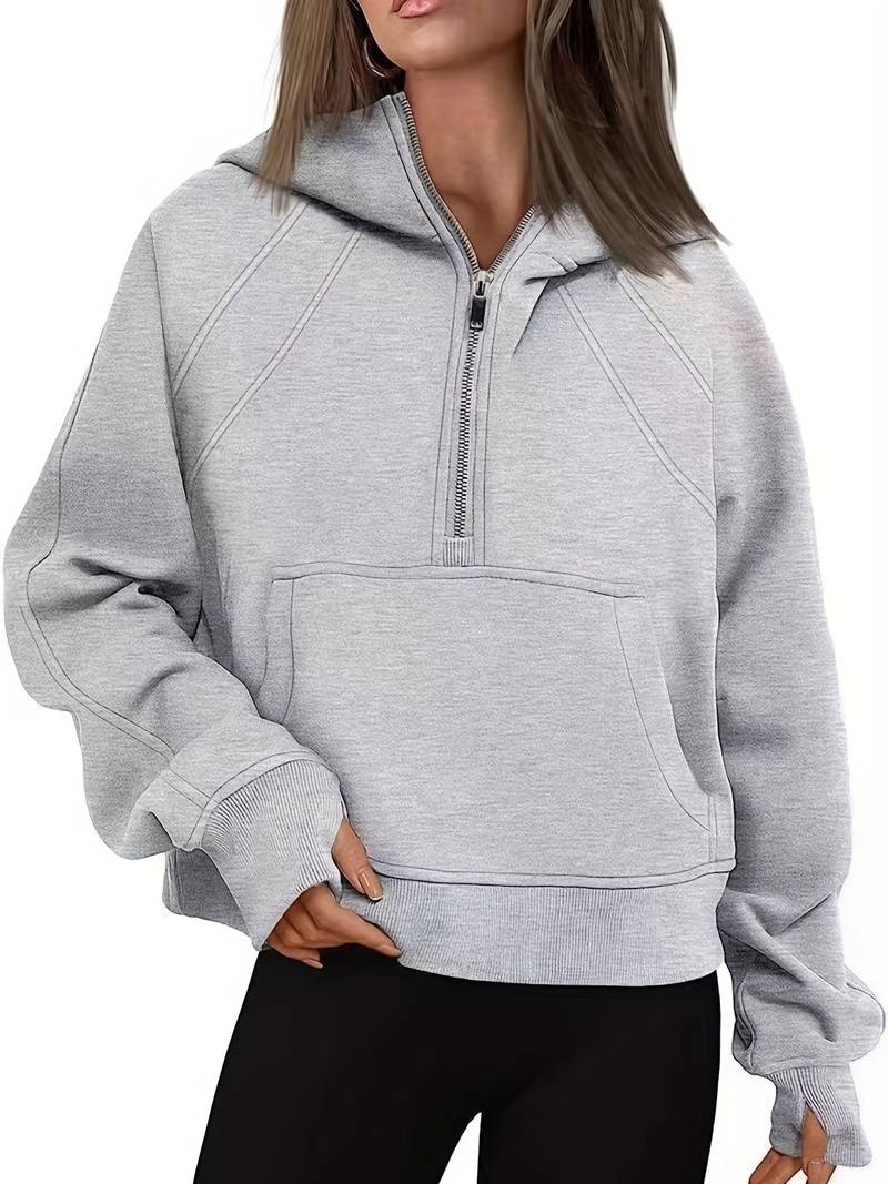 LULULEMON Scuba cotton-blend half-zip hoodie