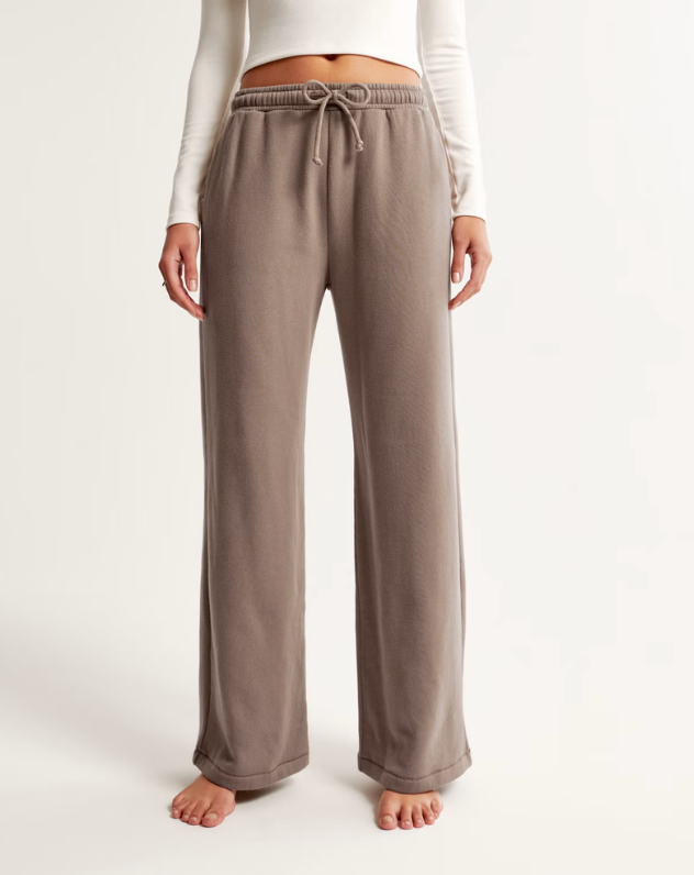 Wide-cut Sweatpants - Taupe - Ladies