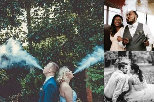 Vape wedding photos - Happy couples