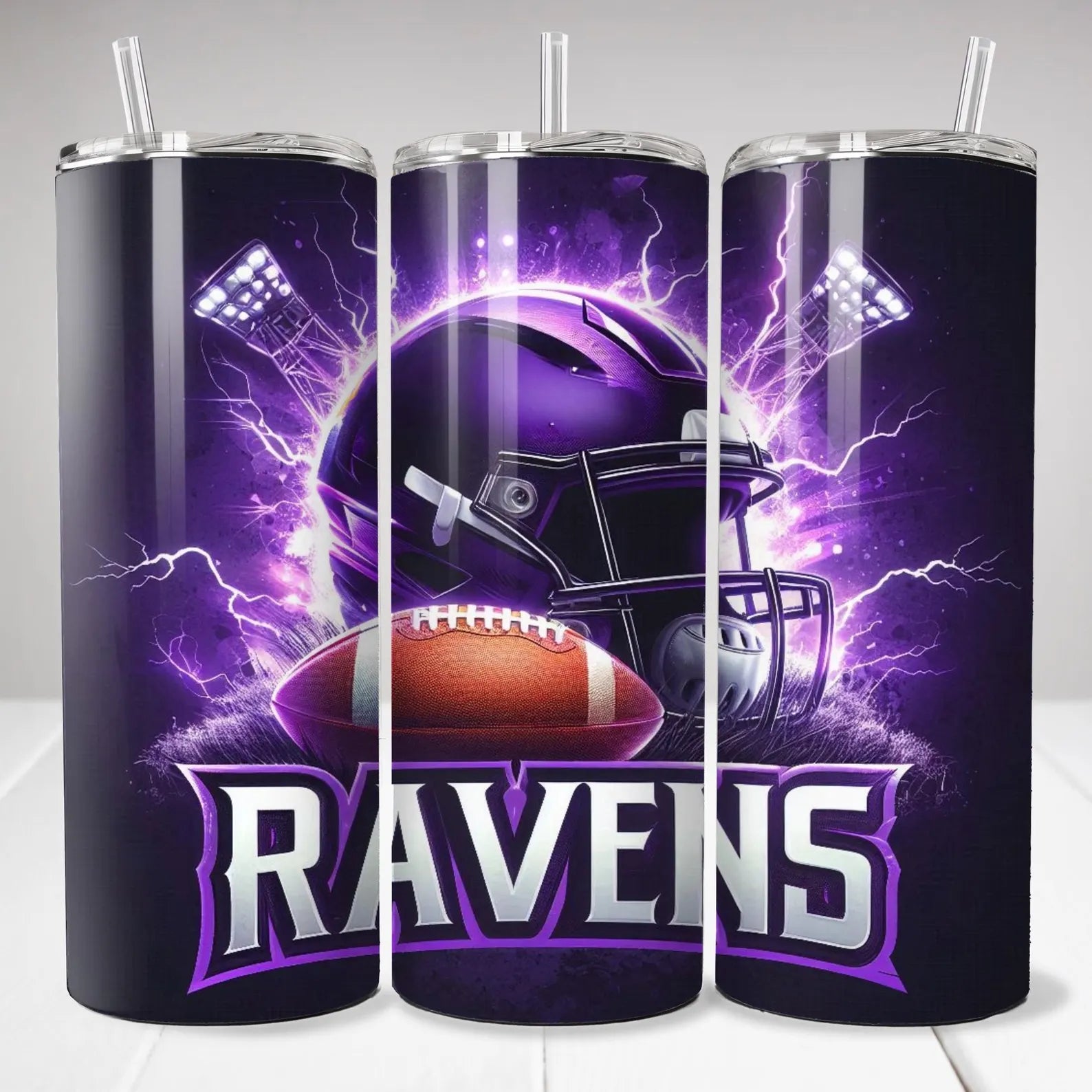 RAVENS 20oz  Stainless Steel Tumbler "Football & Helmet"