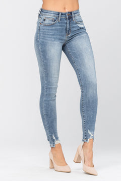 Judy Blue Destroyed Hem Non Distressed Skinny