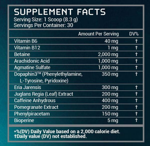 Leviathan Pre Workout Supplement Facts