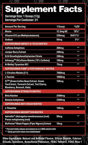 Superhuman Supreme Pre Workout