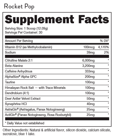 Woke Af Pre Workout Supplement Facts