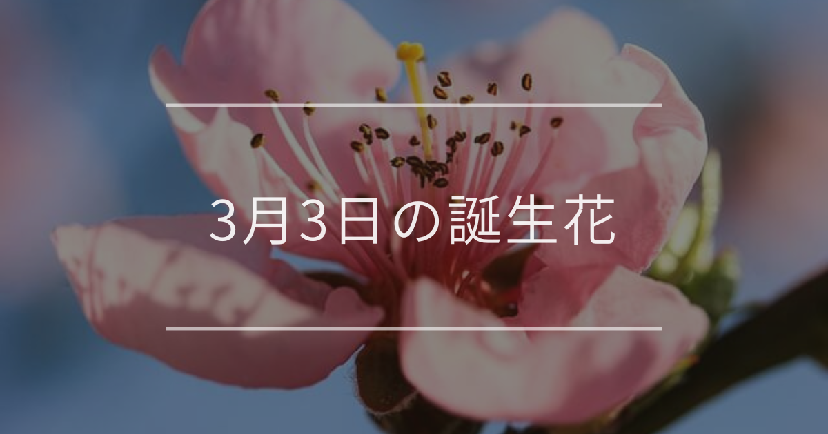 3月3日の誕生花 モモ レンゲソウ ゲンゲ の花言葉など 観葉植物通販 And Plants