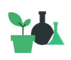Vector of Plant and Beaker