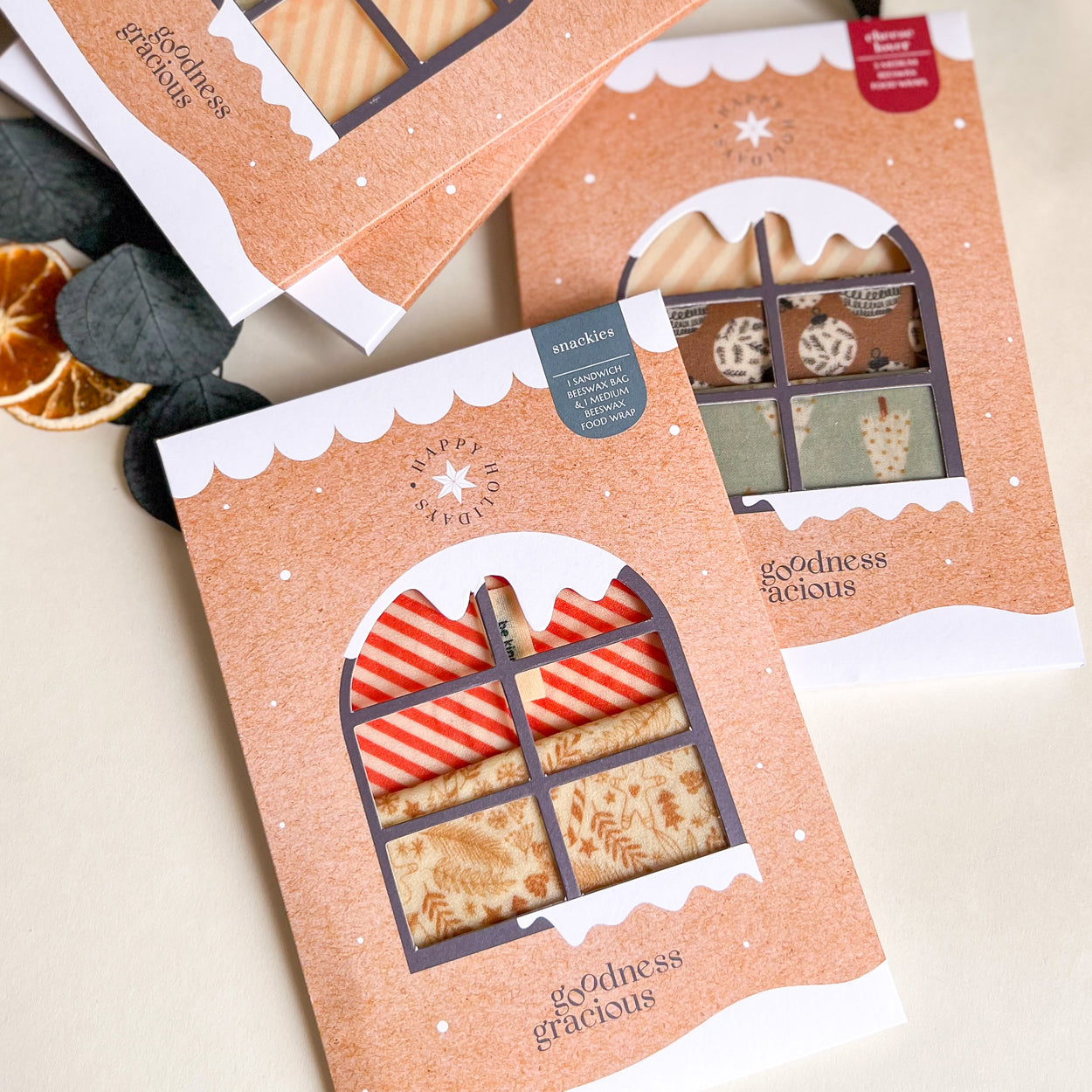Goodness Gracious Beeswax Food Wrap & Bag | Christmas Gingerbread