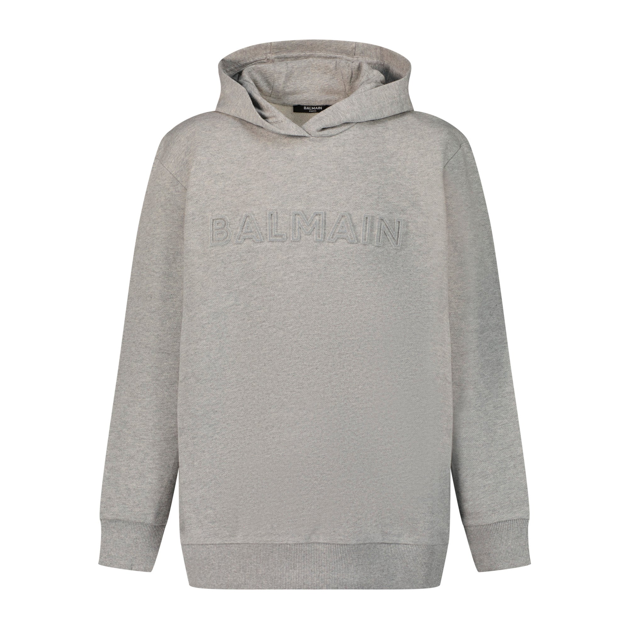 Balmain Sudadera blanca con capucha y logotipo de Balmain Blanco