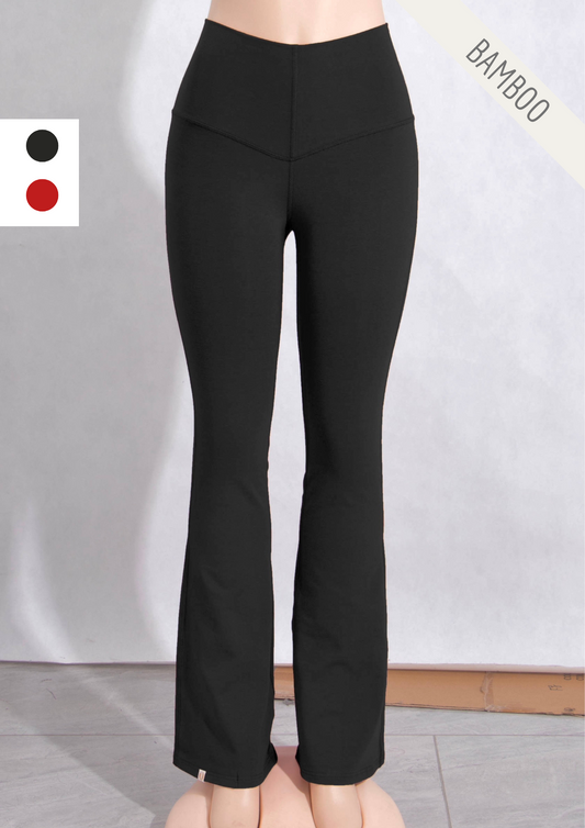 Buy EVERDION Deep Sage Crossover Pocket Split Hem Full Length Flare Yoga  Pants online