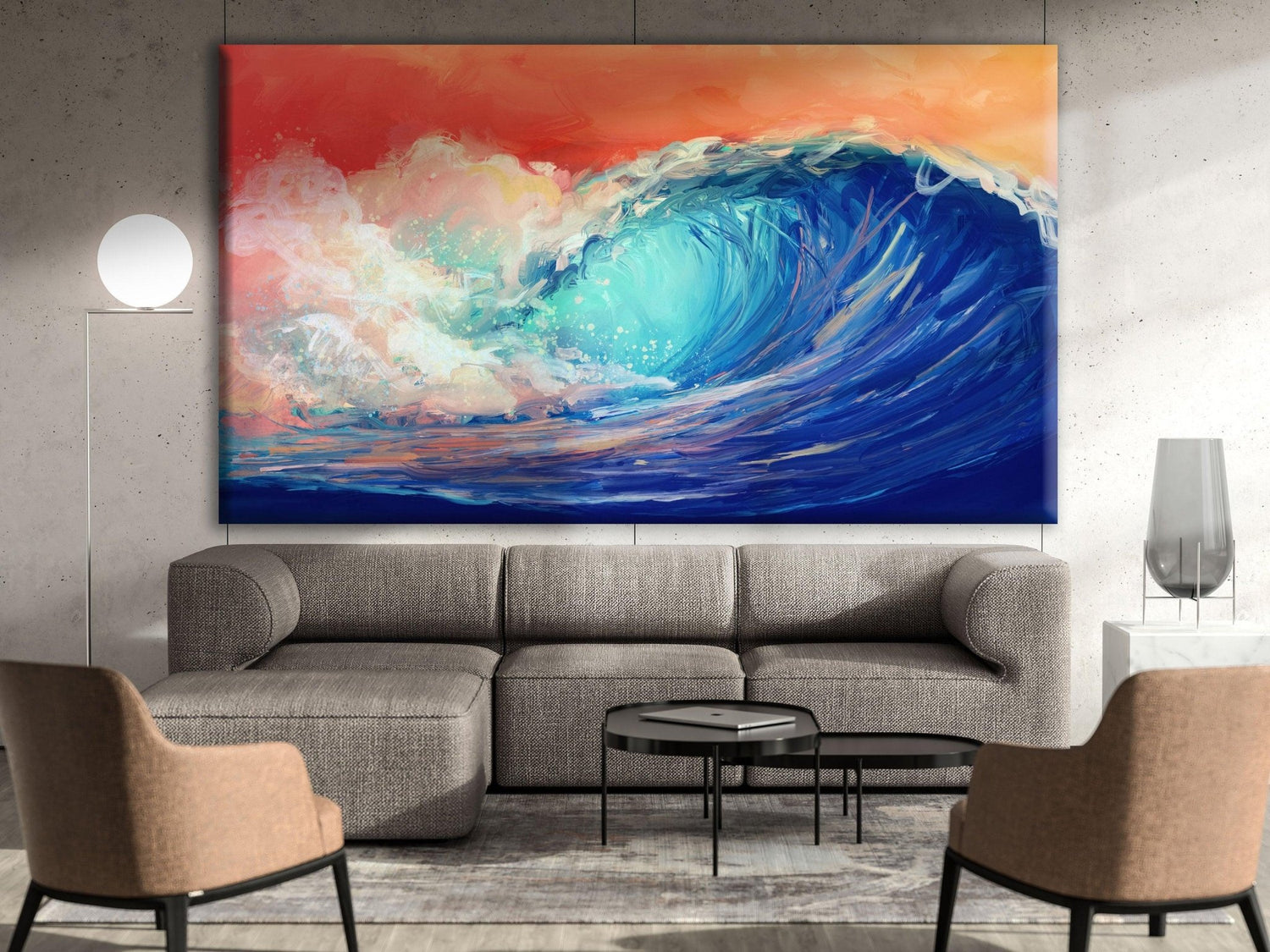 abstract wall art print large canvas wave wall art nature canvas print  ready to hung - Scandi Home abstract_print abstract_wall_art