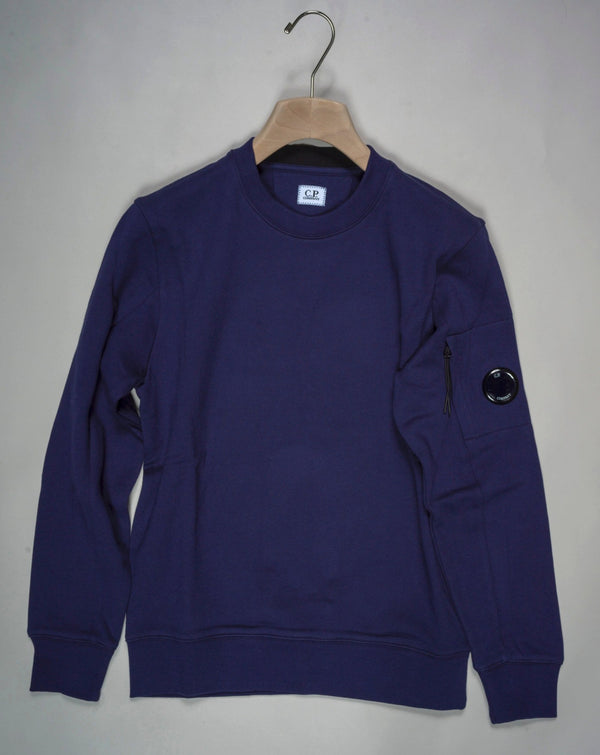 C.P. Company Brushed & Emerized Diagonal Fleece Logo Sweatshirt ...