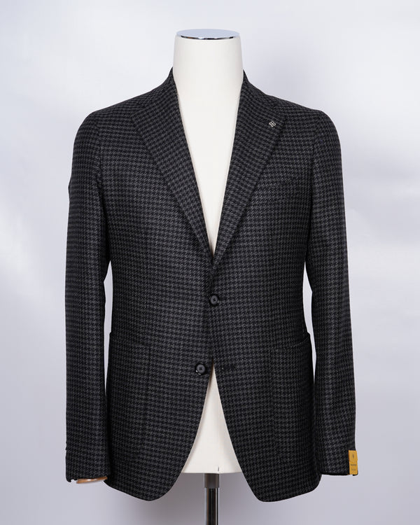 Tagliatore Blue / Grey Melange Wool And Silk Jacket 