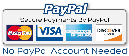 Accept all major credit cards, No PayPal account required