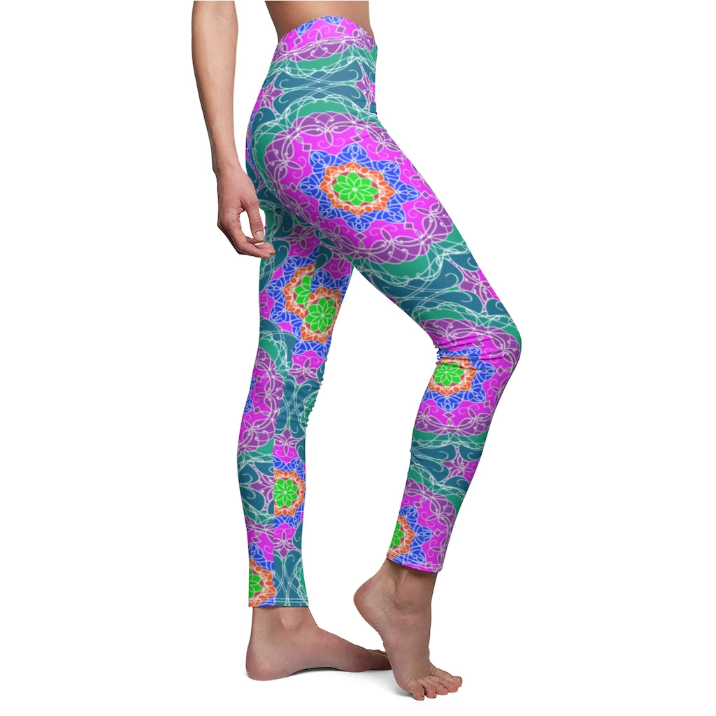 Abstract Tribal Ethnic Symmetry Pattern Stretch Yoga Pant Women's ...