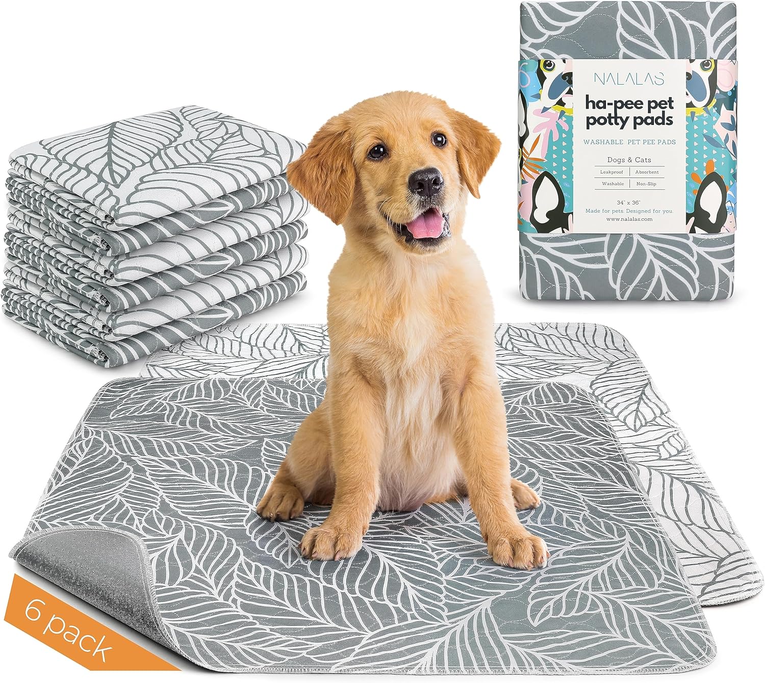 Palm Beach Pet Pee Pads - 6 Pack - NALALAS product image