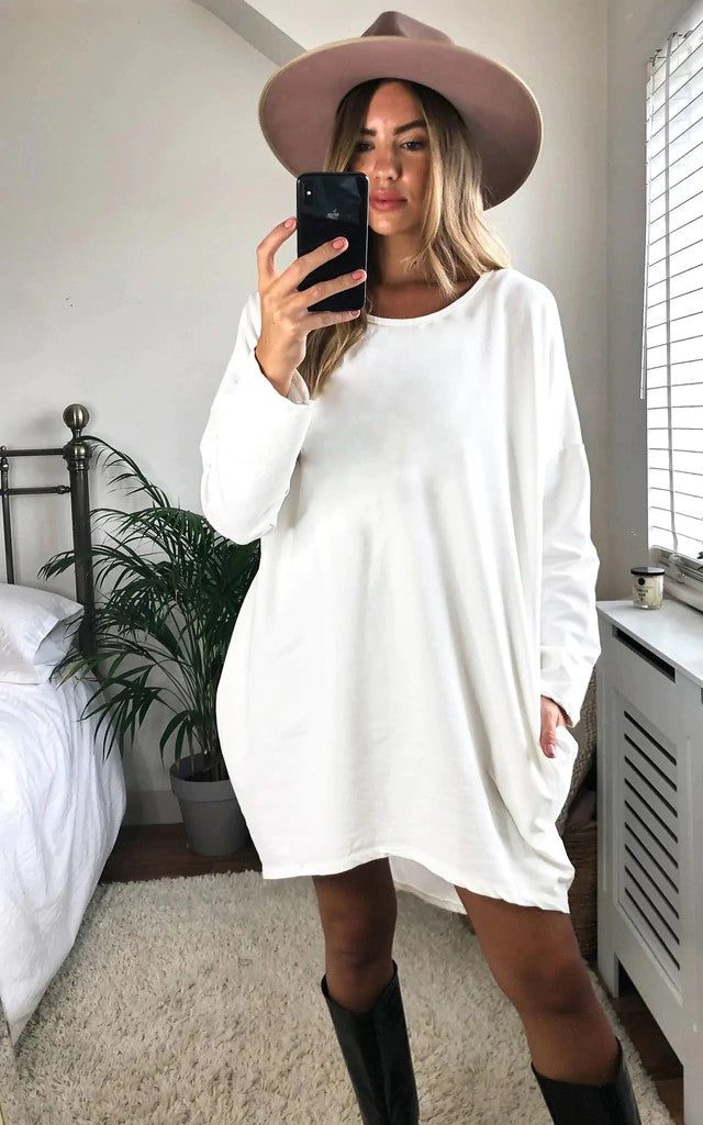 Oversized Sweatshirt Dress In Lilac – Love