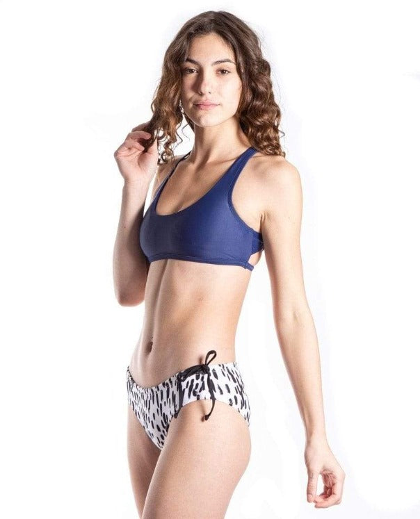 Aurora Eco Friendly Tie Side Bikini Bottom - Painted Leopard
