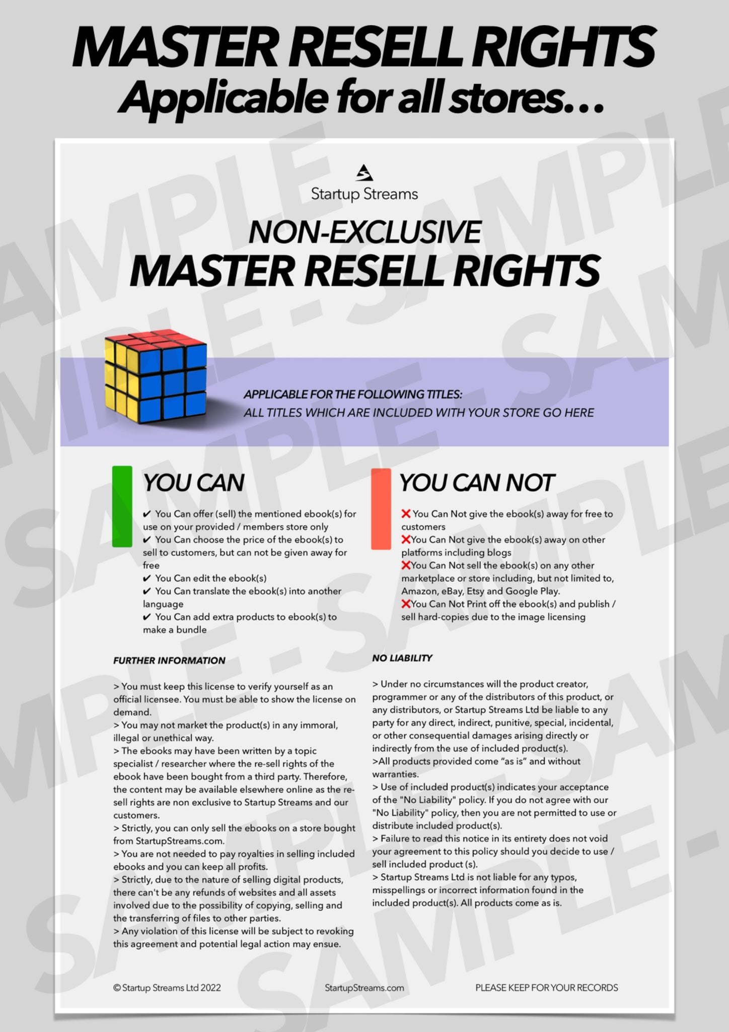 Startup Streams Master Resell Rights