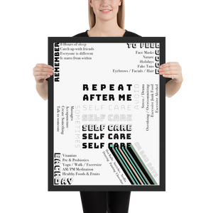 Self Care Things Framed poster - Beth Rowe Designs