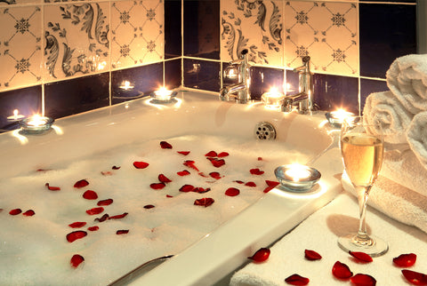 Romantic Bath With Rose Petals ireland