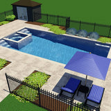 Dessin de piscine 3D par Josh Savile www.poolproductscanada.ca