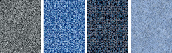 Pool liner patterns - Silver Antigua - Lazuli - Zirconia - Maui