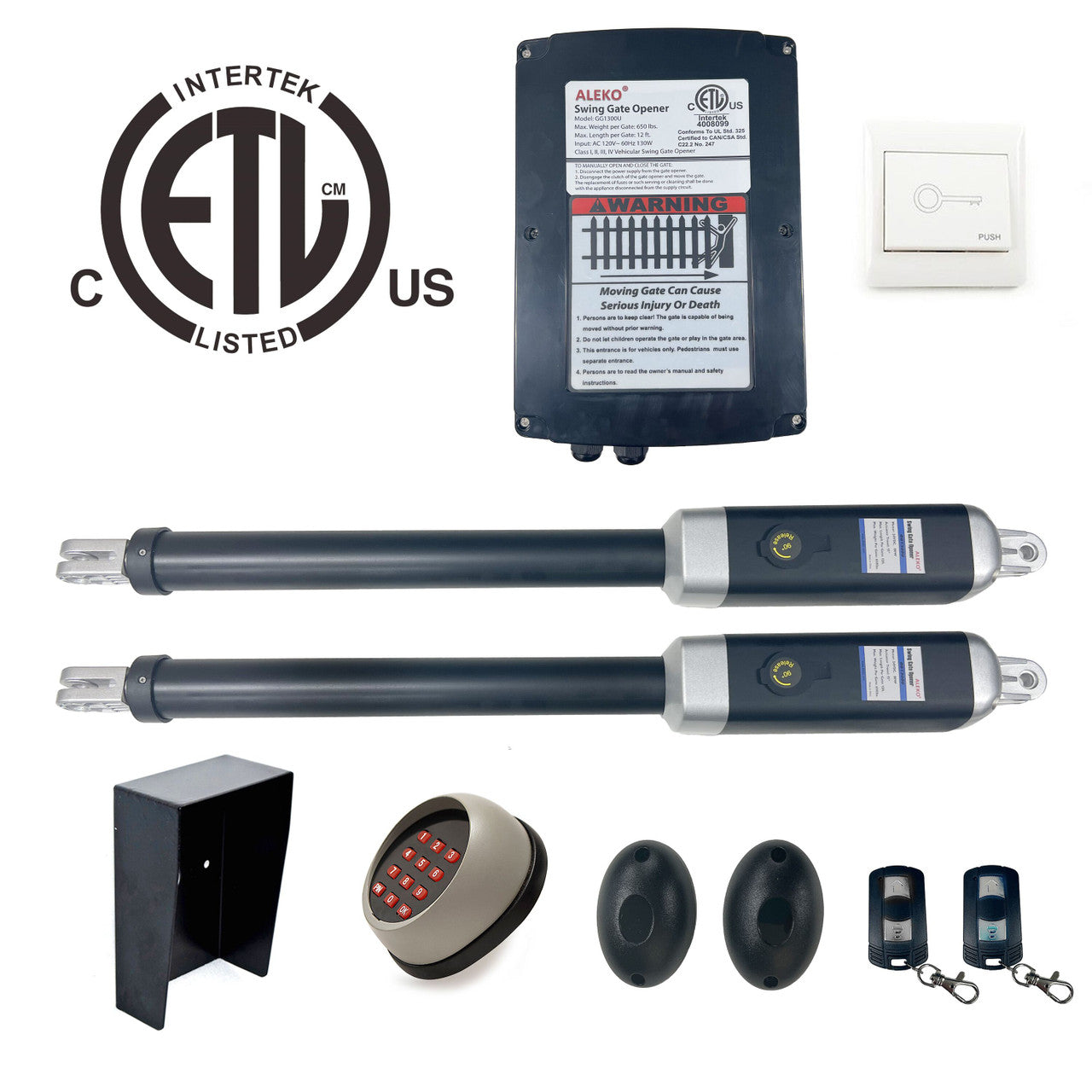Aleko Dual Swing Gate Operator - GG900/AS900 AC/DC - Accessory Kit ACC4 GG900ACC-AP