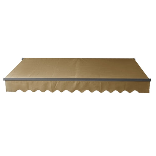 Aleko Motorized Retractable Black Frame Patio Awning 10 x 8 Feet - Sand ABM10X8SAND31-AP