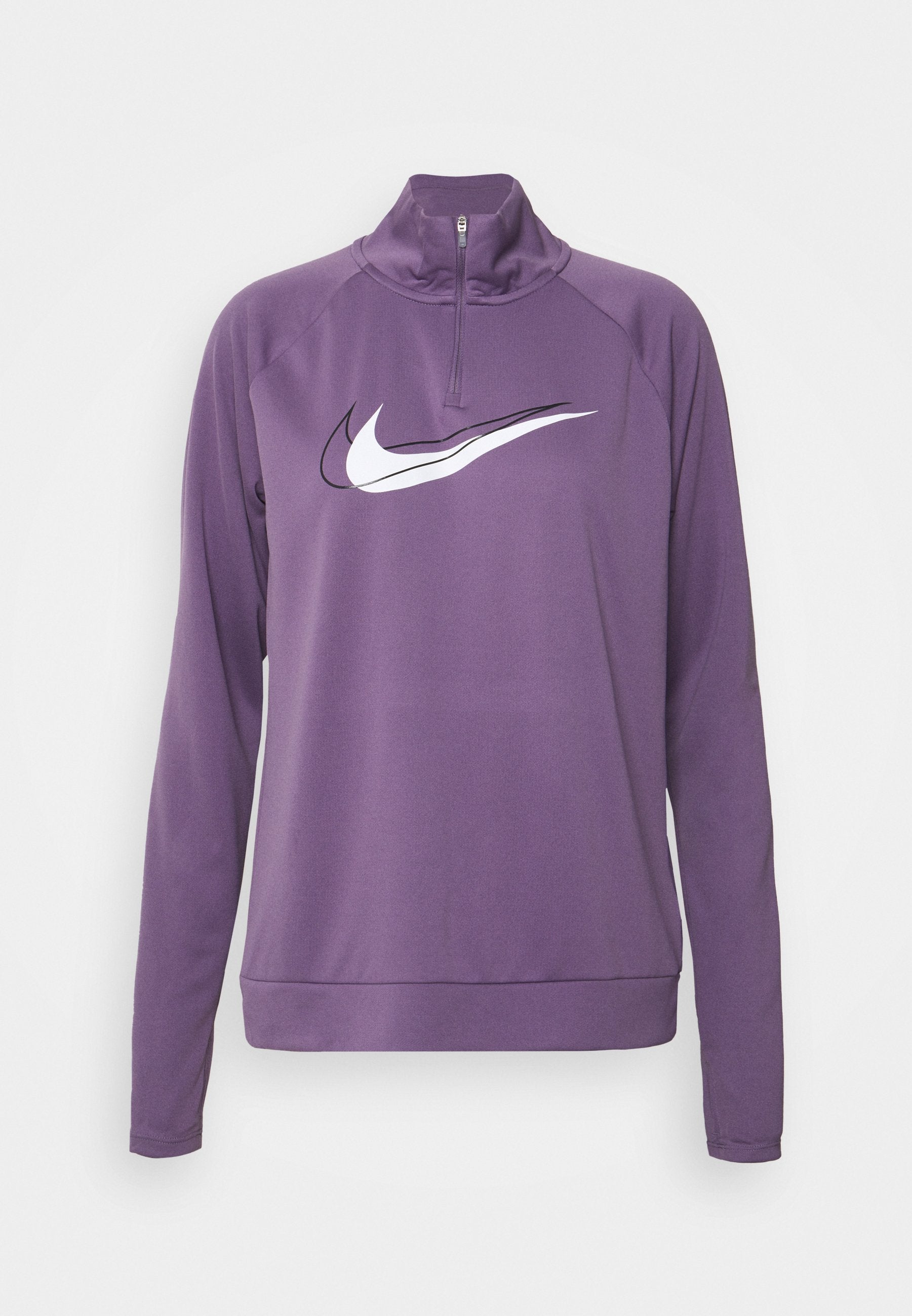 purple nike swoosh half zip