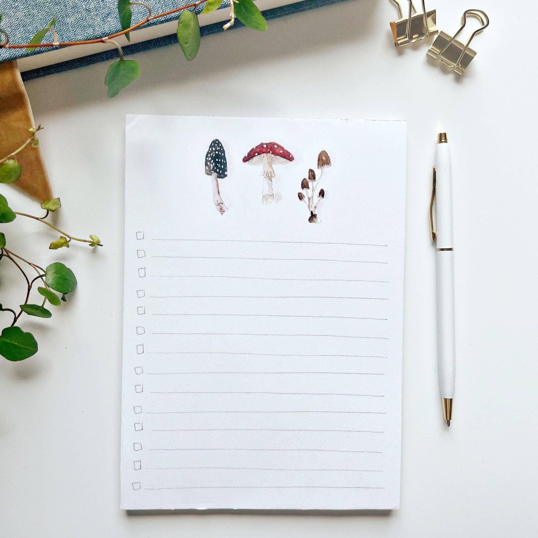 Mushroom checklist notepad | emily lex studio