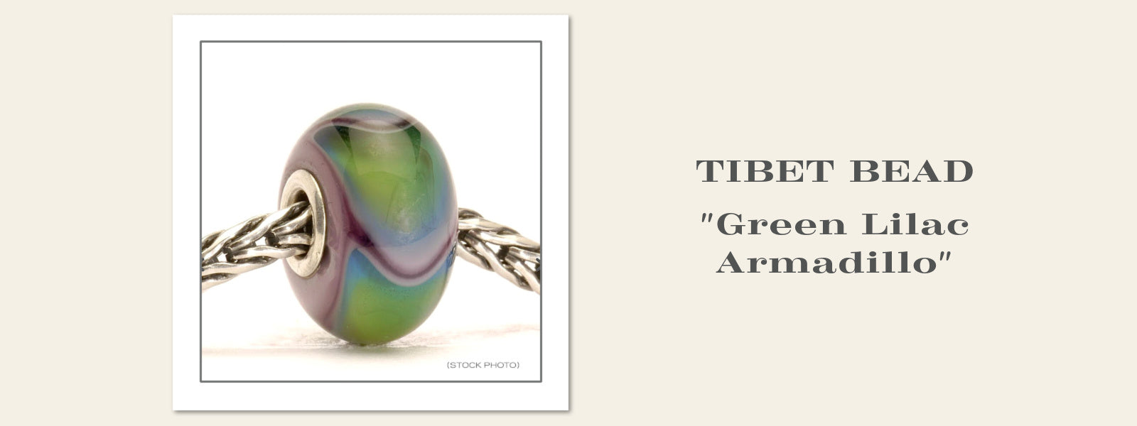 GREEN LILAC ARMADILLO is part of the rare Trollbeads Tibet Collection which is available at Suzie Q Studio.