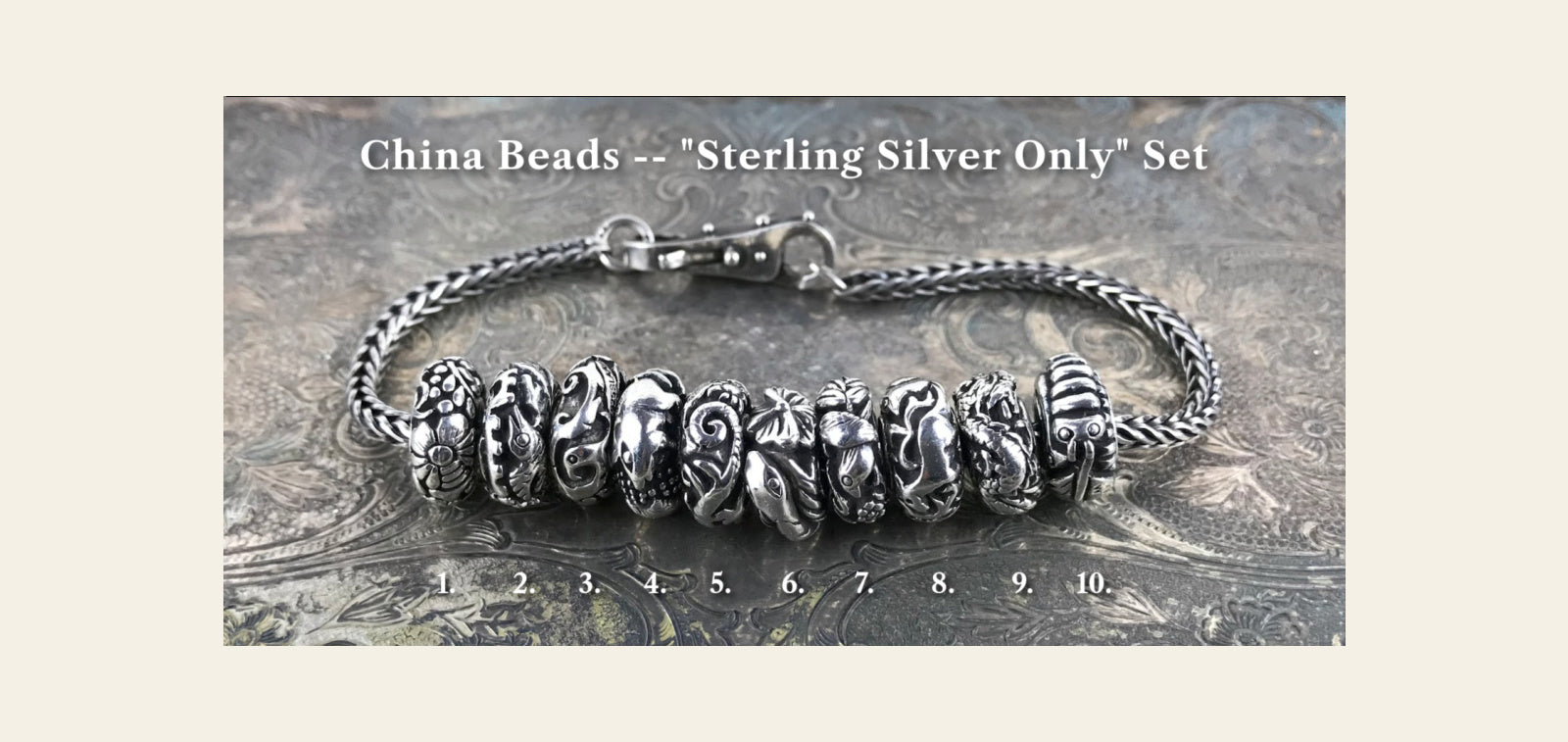 Suzie Q Studio in Calgary is offering two extremely rare Trollbeads Limited Edition China Beads Sets: one of 10 sterling silver and 10 jade beads and one of 10 sterling silver beads.