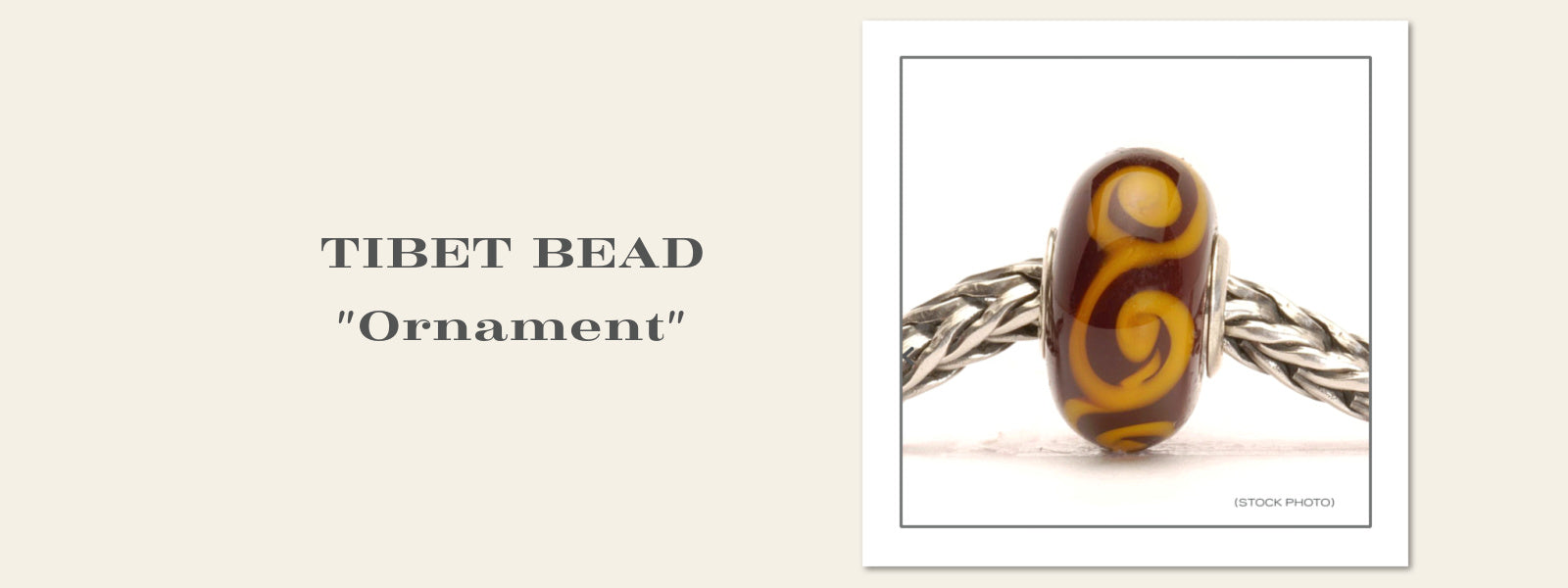 The  ORNAMENT bead is part of the rare Trollbeads Tibet Collection which is available at Suzie Q Studio.​​