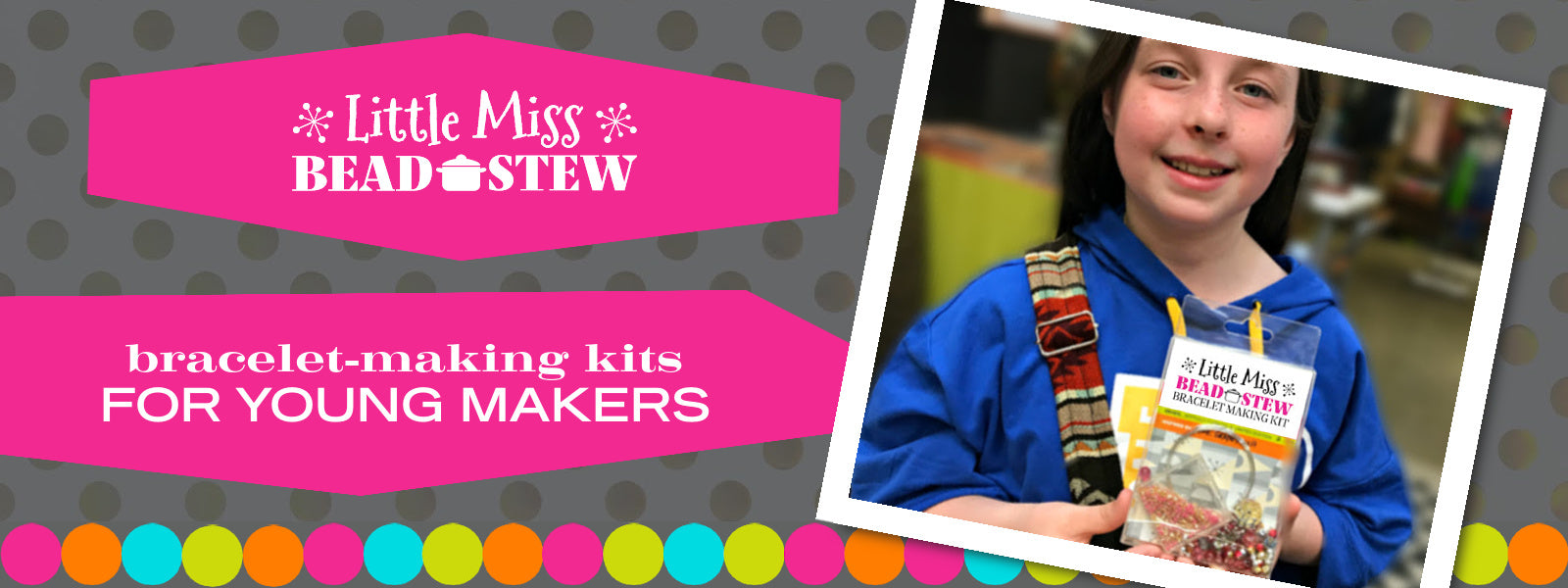 Our BEAD STEW kid's jewelry making kits are perfect for "Little Miss" jewelry makers. The bead and color combinations ensure it’s easy to create the bangle-style bracelet.